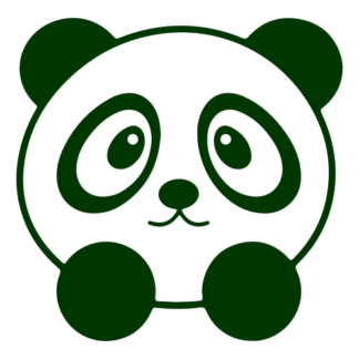 Sweet Little Panda Decal (Dark Green)